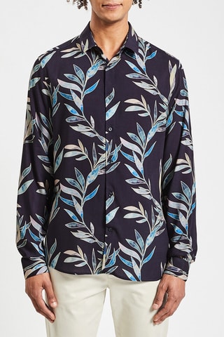 Camisa slim fit - Azul marino