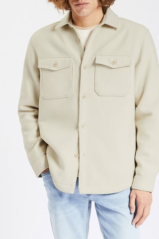 Sobrecamisa regular fit - Beige