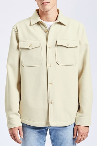 Sobrecamisa regular fit - Beige