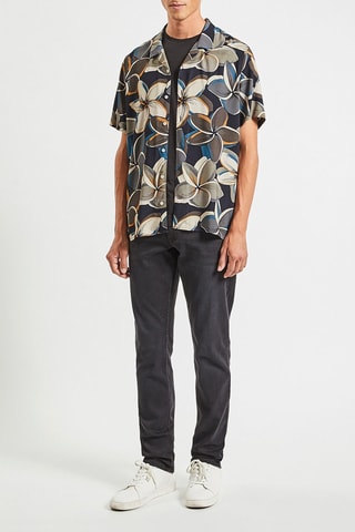 Camisa regular fit - Azul marino y gris oscuro