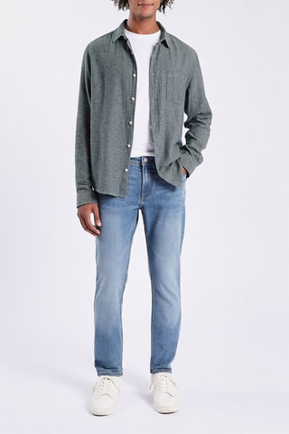 Camisa regular fit - Verde jaspeado