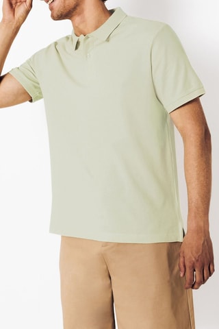Polo regular fit de algodón orgánico - Verde claro