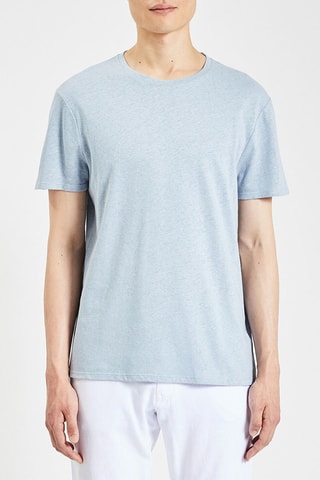Camiseta de lino - Celeste