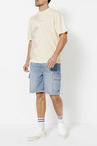 Camiseta regular fit tie-dye - Beige