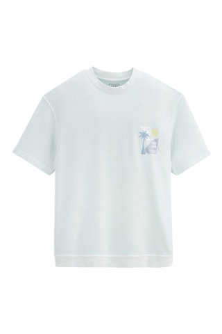 Camiseta relaxed fit - Celeste