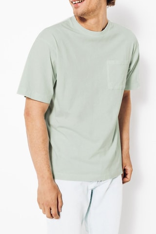 Camiseta relaxed fit - Celeste