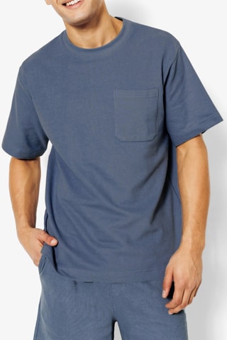 Camiseta relaxed fit - Azul cobalto