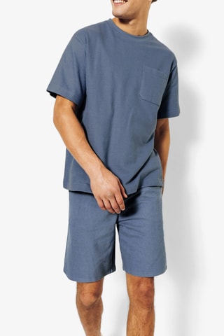 Camiseta relaxed fit - Azul cobalto