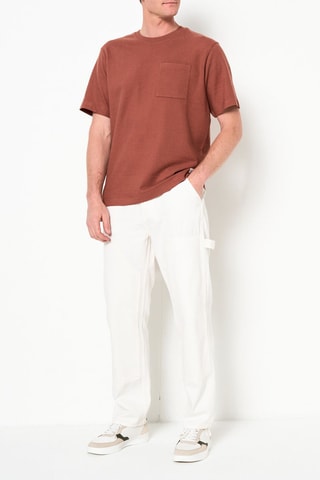Camiseta relaxed fit de algodón orgánico - Naranja