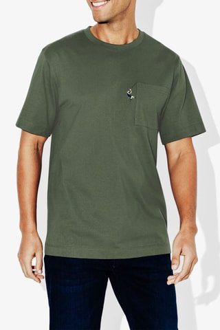 Camiseta regular fit de algodón orgánico - Caqui
