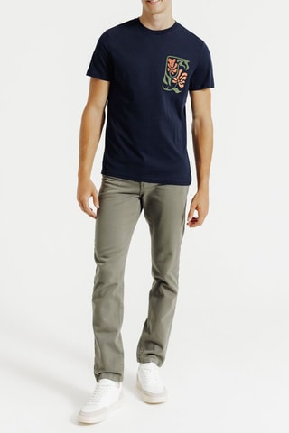 Camiseta slim fit - Azul oscuro