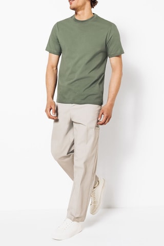 Camiseta regular fit de algodón orgánico - Caqui