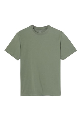Camiseta regular fit de algodón orgánico - Caqui