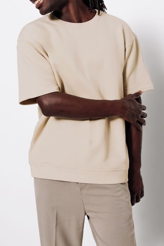 Camiseta relaxed fit - Beige