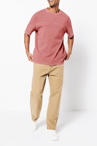 Camiseta relaxed fit - Rosa viejo