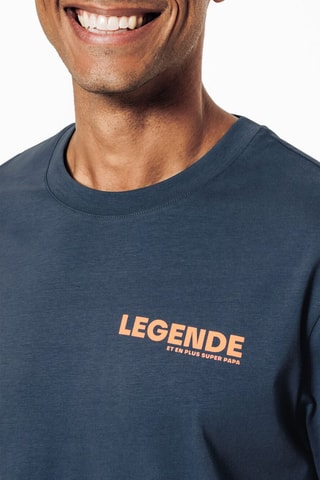 Camiseta regular fit de algodón orgánico - Azul marino