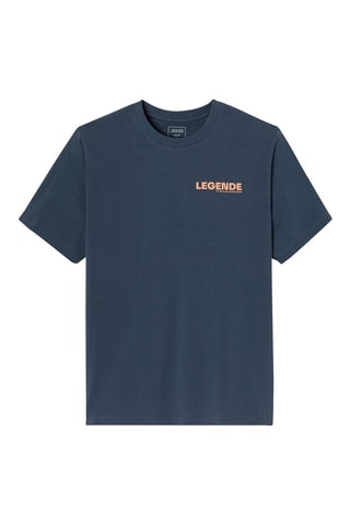 Camiseta regular fit de algodón orgánico - Azul marino