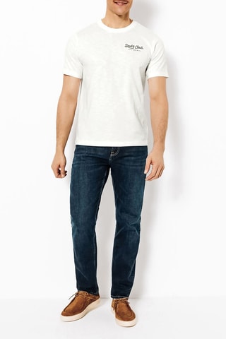 Camiseta regular fit de algodón orgánico - Blanco