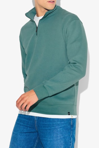 Sudadera de algodón orgánico - Verde oscuro