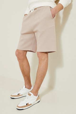 Short forrado con muletón - Beige