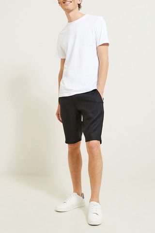 Bermudas de lino - Negro
