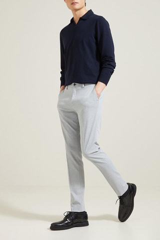 Pantalón de traje slim fit - Gris claro