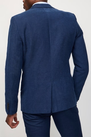 Chaqueta de traje de lino - Azul