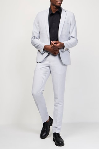 Chaqueta de traje de lino - Gris