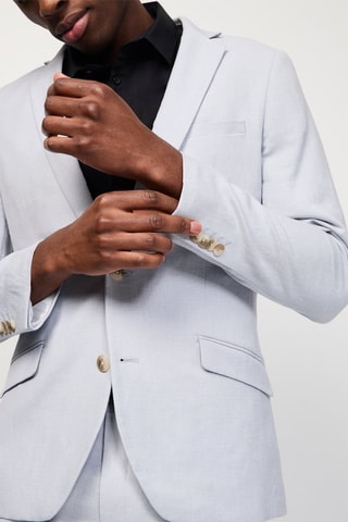 Chaqueta de traje de lino - Gris