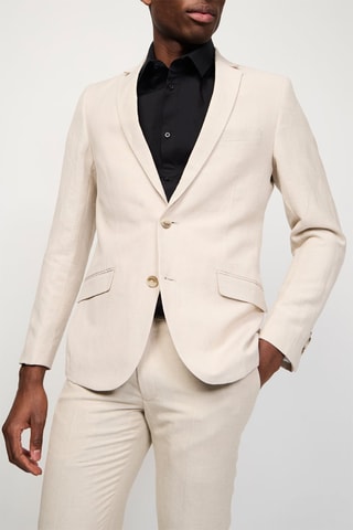 Chaqueta de traje de lino - Beige