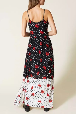 Vestido largo - Twinset - Blanco y negro