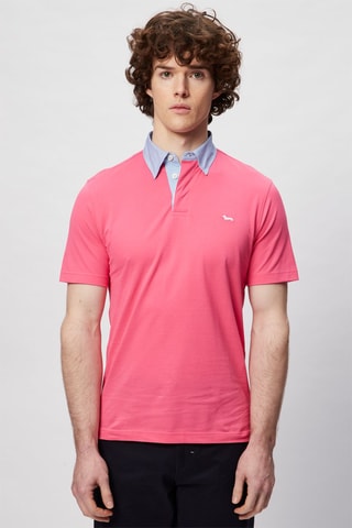 Polo - Harmont & Blaine - Blanco, azul y rosa