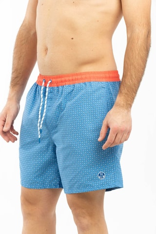 Bañador corto - North Sails - Blanco, azul y naranja