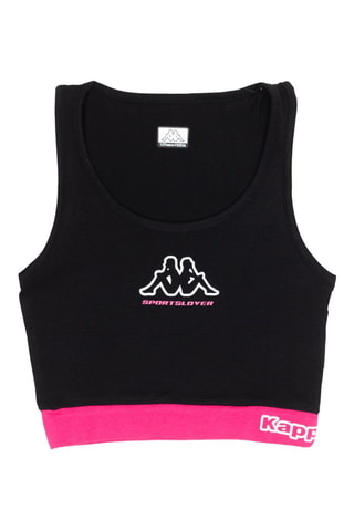 Camiseta de tirantes  - Negro y rosa