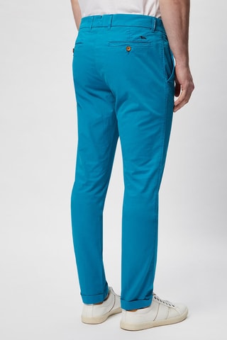 Pantalón recto - Harmont & Blaine - Azul y naranja