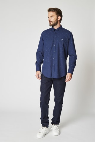 Camisa - Harmont & Blaine - Blanco y azul