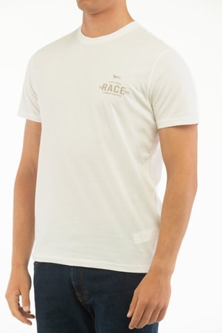 Camiseta - Harmont & Blaine - Blanco y beige