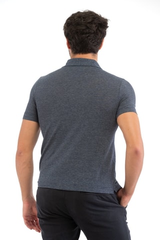 Polo slim fit - Incotex - Azul