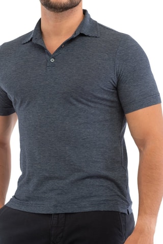 Polo slim fit - Incotex - Azul