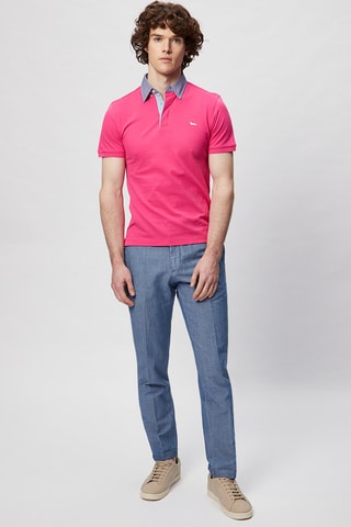 Polo - Harmont & Blaine - Blanco, azul y rosa