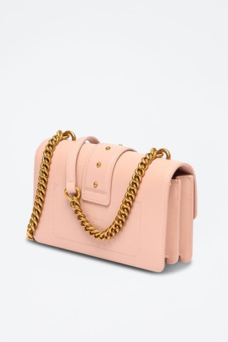 Bandolera Love One Mini - Pinko - Rosa y dorado