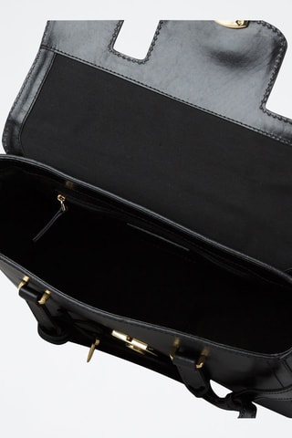 Bolso de piel Corsini - The Bridge - Negro y dorado