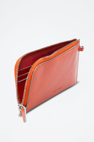 Cartera de piel - Piquadro - Naranja
