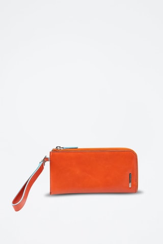 Cartera de piel - Piquadro - Naranja