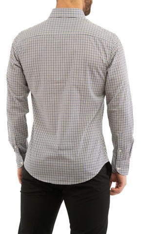 Camisa - Dan John - Blanco, negro y azul