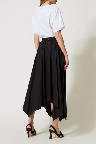 Falda plisada - Twinset - Negro