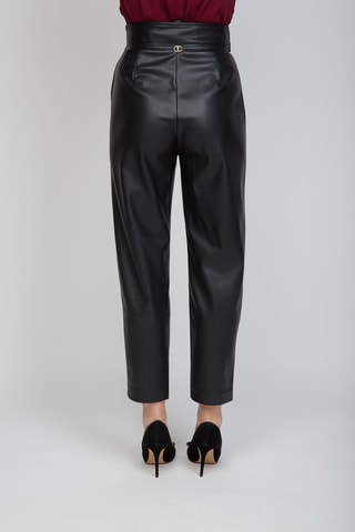 Pantalón 7/8 de tiro alto - Twinset - Negro