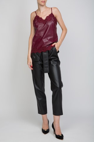 Pantalón 7/8 de tiro alto - Twinset - Negro