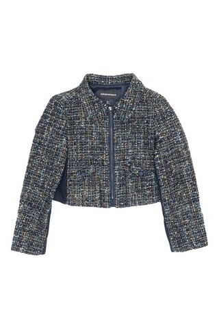 Blazer de lana - Emporio Armani - Blanco, negro y azul