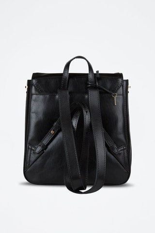 Mochila de piel Corsini - The Bridge - Negro y dorado